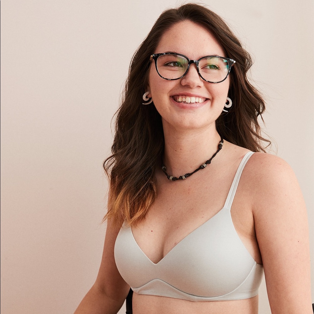 Aerie Sunnie Wireless Push-up bra Glacier Gray 32d